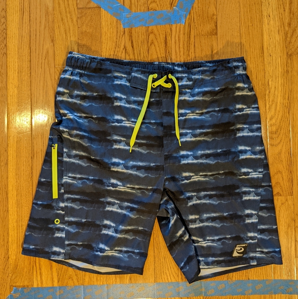 Laguna Men's Board Shorts Size 33 Blue w/ Abstract Pattern